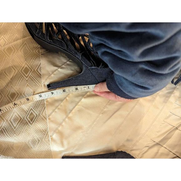 Ashley Stewart sz 11w cooks den stilleto  sandal knee high boot back zip nwob - Picture 4 of 7